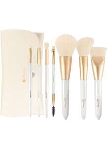 DU care 7Pcs Affordable Makeup Brushes Set Includes Foundation Brush, Eyeshadow Blender, Powder Brush With Case Makeup Bag, Easy To Clean, Non-Shedding Bristles For Daily Makeup - Gold - View 11
