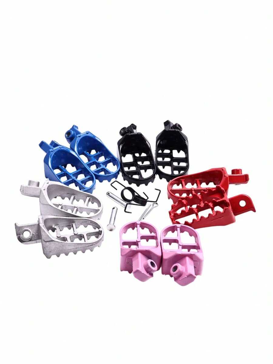 1pair Motorcycle Footpegs Accessories, Offroad Footpegs, Motorcycle Upgrade Parts, Durable Aluminum Alloy Footpegs, Reinforced Structure, Lightweight Aluminum Alloy Material - A - View 1