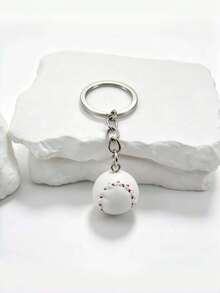 New Sports Style DIY Handmade Realistic Mini Leather Baseball Keychain, 1pc, Personalized Creative Padded Baseball Key Pendant Anti-Loss, Creative Valentine's Day Gift For Lover And Friends, Commemorative Souvenir, Creative Gift For Girlfriend, Holiday Gift, Phone And Car Accessory Key Ring - Multicolor - View 9
