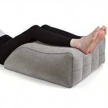 1 st ergonomisk uppblåsbar stödkudde i flera lager, mjuk flanellyta, sömlös läcksäker design, snabb uppblåsning och tömning, tvättbar och hållbar, multifunktionell bärbar avlastningsdyna för ben/knä/höft, lämplig för sängläge, läsning och camping - Multifärgad - Visa 3