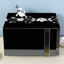 1pc Microwave Dust Cover, Home Oven Rack Dust Cover, Washable Dust Cover, Home Food Machine Dust Cover, Highly Attractive Kitchen Storage Cabinet Dust And Stain Cover - Full Coverage - View 2
