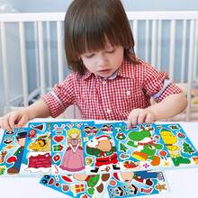 SUPER MARIO BROS. 8pcs Christmas Puzzle Stickers, DIY Party Decor Stickers, Fun Cartoon Decals, For Journal Decoration, Holiday Scene Decor Material, Creative Themed Gathering Stickers - Multicolor - View 6