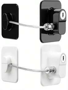 1/3 Set Multi-Function Refrigerator Lock With Key, Easy Installation, Suitable For Kitchen Refrigerator, Cabinet, Drawer, Wardrobe, Window And Refrigerator Lock Set, Home Security Lock - Multicolor - View 8