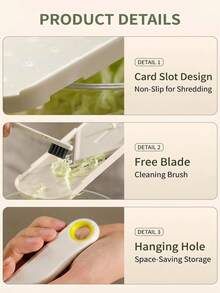 Cabbage Shredder, Kale Slicer, Cabbage Rounder - Perfect Tool For Shredding Vegetables For Salads And Cutting Vegetables. - Multicolor - View 7