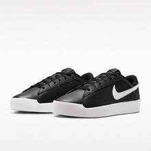 Nike COURT HERITAGE Comfortable Versatile Sneakers Unisex Black & White - Black - View 4