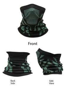 1 buah Syal Penghangat Leher Bersepeda Musim Gugur/Dingin, Cocok untuk Aktivitas Luar Ruangan, Mendaki dan Ski, Tahan Angin Tebal dan Hangat, Desain Pelindung Leher, Cocok untuk Olahraga dan Dipakai di Dalam Helm Sepeda Motor - MultiWarna - View 4