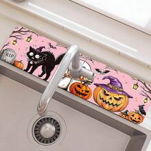 1 buah Keset Keran Halloween, Keset Penyerap Keran Wastafel Motif , Keset Drainase, Cocok Untuk Dapur, Wastafel Kamar Mandi, Meja Dapur, Keset Drainase, Bahan Tanah Diatom, Dapat Dipotong, Keset Cepat Kering - MultiWarna - View 4