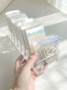 150/50/20/10pcs Anti-Oxidation Jewelry Bags, Disposable OPP Bags, Transparent Jewelry Display Bags, Laser Holographic Jewelry Bags, Suitable For Earrings, Rings And Star Cards - Multicolor - View 4
