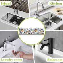 1pc Thanksgiving Faucet Mat, Pumpkin Pattern, Sink Faucet Absorbent Pad, Drainage Mat, Suitable For Kitchen, Bathroom Sink, Countertop, Drainage Pad, Diatomaceous Earth Material, Trimmable, Quick-Dry Mat - Multicolor - View 9