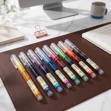 9PCS Direct Liquid Colorful Pen Set, Transparent Visible Barrel, 0.5mm Needle Tip, Multi-Color Quick-Dry Ink, Student Note-Taking, Highlighting, Planner, Hand-Drawing, Doodle, Marking, Writing Stationery - Sets - View 6