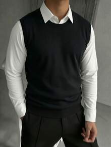 ZYNTH BALENO Men's Autumn/Winter Fashion Crew Neck Sports Black Sweater Top - Black - View 3