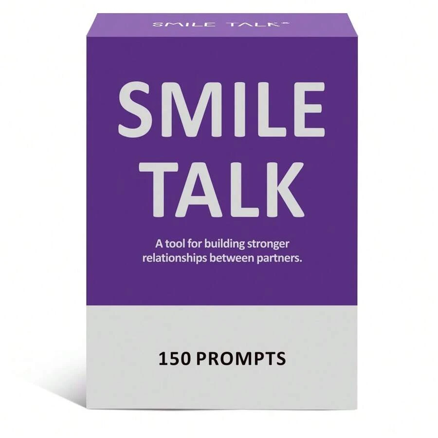 SMILE TALK Card Couples Tabletop Game|150 Conversation‑Starter Cards For Date Night, Deepen Bond & Strengthen Your Relationship | Conversation Game For Valentine's Day, Christmas & Anniversary, Perfect For Couples And Spouses - Violet Purple - View 1