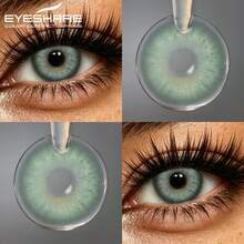 Eyeshare زوج واحد من عدسات لاصقة ملونة، مناسبة للمكياج، عدسات لاصقة خضراء، قابلة للتخلص السنوي - أخضر - مشاهدة 2