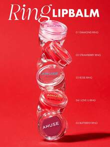 AMUSE Ring Lip Balm #04 I Love You Ring, Hydrating And Translucent, Non-Sticky, Natural Shine, Mini Ring Box, 0.9g/0.03oz - 04 I LOVE U RING - View 9