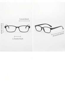 1 Pair Men's Square Small Frame Glasses, Retro Customized Style, Lightweight, Minimalist & Versatile, Suitable For Work And Office Wear - Clear - View 4