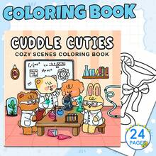 GDTME Cozy Travel Coloring Book, Cute Cartoon Animal Travel Scenes, Including Koala, Rabbit And Squirrel Picnic And City Landmark Illustrations, Suitable For Hand Coloring, Aesthetic Photo Props, Daily Stress Relief And Leisure Time - Coloring Book - View 21
