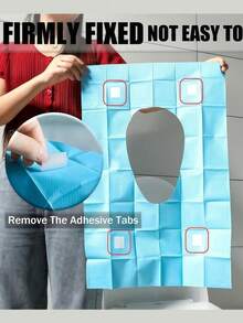 1/10/20pcs Disposable Toilet Seat Covers, Individually Wrapped Paper Portable Waterproof Toilet Pads, Suitable For Public Places, Travel And Home Use, Bathroom Decor, Camping Summer Hygiene Bathroom Pads, Travel Toilet Pads - Multicolor - View 4