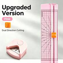 قاطع ورق محمول A3/A4، آلة قص صور صغيرة محمولة DIY، قاطع ورق دقيق بسيط، قاطع ورق بلاستيكي ثنائي الاتجاه، مناسب للمدرسة والمنزل والمكتب، يمكن استخدامه لقص الصور والبطاقات وألبومات الصور. - متعدد الألوان - مشاهدة 19
