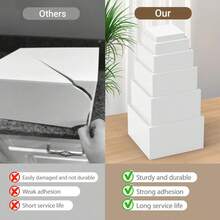 6/3 Pcs Acrylic Display Riser Set, Square White Pedestal Bases In Different Sizes, Stackable Cake And Dessert Display Stands For Food, Cupcakes, Jewelry And Decorative Items, For Party, Wedding, Home Decor And Tabletop Presentation - Multicolor - View 7
