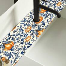 1pc Thanksgiving Faucet Mat, Pumpkin Pattern, Sink Faucet Absorbent Pad, Drainage Mat, Suitable For Kitchen, Bathroom Sink, Countertop, Drainage Pad, Diatomaceous Earth Material, Trimmable, Quick-Dry Mat - Multicolor - View 3