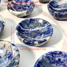 1pc Natural Crystal Carved Bowl, Crystal Home Decor, Spiritual Altar Offering Bowl, Unique Holiday Gift, Crystal Collector - Multicolor - View 10