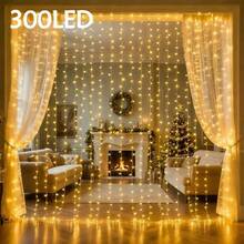 3*3m Remote Control USB Powered LED Curtain String Lights, Also Available In 8-Function Solar Version, Infrared Remote Control For Long-Distance Lighting Mode Control, USB Powered Compatible With Multiple Power Devices, Hanging Curtain Light Strip Layout With Staggered Arrangement, Rich Dynamic Lighting Effects With Free Switching, Delicate Light Brightness Layers For Immersive Atmosphere - USB Curtain Lights - View 14