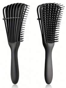 1 قطعة مشط تدليك الرأس على شكل أخطبوط محمول، مشط تصفيف، مناسب لجميع أنواع الشعر، مشط شعر مجعد طبيعي أسود، تصفيف شعر سريع وسهل، للجنسين، مشط شعر صغير، أداة العناية بالشعر وإكسسوار الشعر - متعدد الألوان - مشاهدة 1