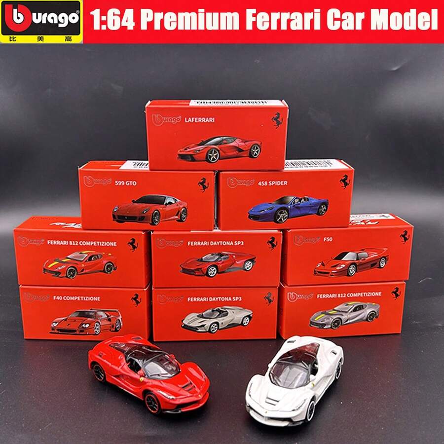 Bburago Series 1:64 Die-Cast Alloy Sports Car Model - Miniature Realistic Collectible Car, Birthday And Holiday Gift For Men - Multicolor - View 1