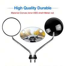 1Pair Motorcycle Handlebar Safety Mirror,Mountain Bike Rearview Mirror , Adjustable 360° Rotatable Handlebar Mirror,Cycling Equipment Accessories - A - View 7