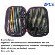 Interchangeable Circular Knitting Needle Set With Storage Case - 13 Sizes Double-Ended Aluminum Needles, Color-Coded And Labeled, Ergonomic Grip, Lightweight And Durable, Suitable For Knitting, Crochet, Weaving - Perfect For Beginners And Experienced Users - Knit Set - View 14
