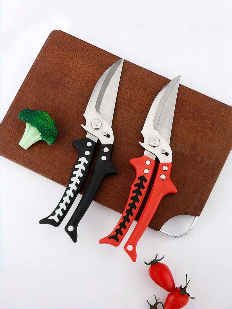 Kitchen Fish Bone Scissors, Heavy Duty Chicken Bone Shears, Stainless Steel Detachable Scissors, Household Food Cutter, Bottle Cap Opener - Multicolor - View 1