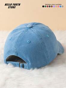 1pc "I Love Jesus" Printed Washed Baseball Cap, Fashionable & Versatile, Soft & Comfortable, Sun Protection, Sweat-Absorbent, Adjustable, Multi-Functional, Vintage Style, Suitable For All Seasons - A - View 4