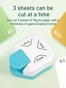 2-In-1 Manual 3-In-1 Corner Puncher Heavy Duty Paper Cutter DIY Paper Trimmer Portable Paper Cutting Knife Suitable For R4/R7/R10mm Dies Applicable To Cards, Photos, DIY Scrapbooks Straight Edge & Round Edge Tool New School Supplies Christmas Gift - Multi-color - View 5