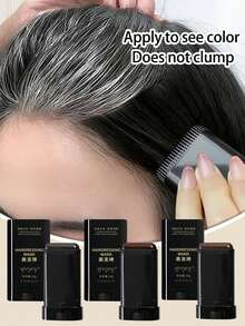 Hoegoa Temporary Hair Dye Stick With Comb, Portable Solid Hair Color Applicator, Hair Styling Tool, Quick Long-Lasting Coverage, Easy To Apply And Wash, Waterproof And Sweat-Resistant, Smooth And Convenient, Suitable For Daily Use And Travel - Hair Dye Wand - View 3