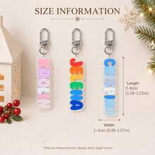 Personalized Name Keychain Pendants, Cute And Colorful Keychains Suitable For Bags, Customizable Name Christmas Gift,Daily Carry Gift,Birthday - Style B - View 2