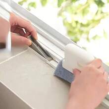 1pc PP Material 2-In-1 Detachable Window Slot Brush, Home Door & Window Groove Cleaning Brush, Glass Window Dead Corner Cleaning Tool, Groove Brush - Grey - View 10