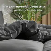 Luxury Bedding Comforter Duvet Cover Reversible Sleep Blanket 3D Polyester Quilted Comforter Queen Size All Season GentleSoft Down Alternative Comforter With 4 Corner Ties Suitable For Women/Men Gift Machine Washable - Dark Grey - View 6