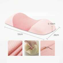 2pcs Multifunctional Colorful Waist Pillow, Comfortable Mattress, Soft Memory Foam Pillow, Back Support Pillow, Wave Shaped Lumbar Pillow, Machine Washable Fabric Cover - 1PC - View 10