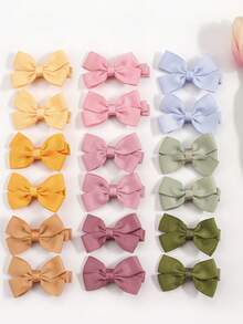 10/20/25pcs Baby Girls Hair Bows In Pairs 2'' Ribbon Bows Alligator Hair Clips Barrettes For Infants Toddlers Girls Kids - Multicolor - View 2