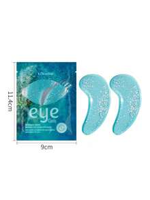 10 Tablets Glitter Gel Eye Patches, Reusable Silicone Style Eye Gel Pads, Portable Relaxing Eye Cooling Patches For Daily Leisure Use - Multicolor - View 5