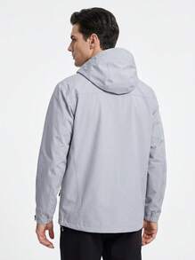 CAMEL CROWN Men's 3-In-1 Hardshell Jacket, Waterproof & Windproof Outdoor Coat With Goose Down Inner Jacket For Warmth And Cold-Weather Protection - Snow Fog Gray - View 2