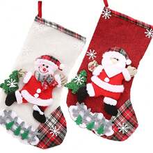 (1pc/Pack) Christmas Decorations, Christmas Stockings, Gift Bags, Christmas Scene, Window Display, Small Hanging Ornaments, Christmas Decor - 1PC - View 9