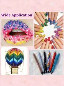 24 Colors Nail Art Decoration & Supplies (Resin Flat Back Rhinestone Set, 3mm, Multicolor, Multi-Purpose) – Shiny Rhinestone Nail Gems And Multi-Function DIY Accessories, Suitable For Nail Art Decoration And Jewelry - Multicolor - View 7