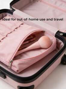 1PC Slim‑Waist Blush Brush, Multi‑Use Contour Makeup Brush, Strong Powder Pickup Even Application, Soft Fluffy Bristles For Travel & Daily Makeup - Pink - View 7