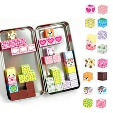 36/60pcs Pink Sweetheart Theme Magnetic Blocks With Iron Storage Box, Cute Pink House Pattern Stacking Bricks, Parent-Child STEM Educational Toy, Birthday Holiday Gift For Girls - Multicolor - View 2