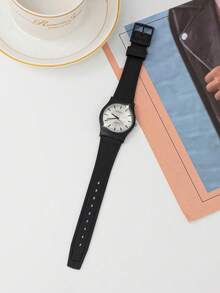 Black Minimalist Ladies Quartz Watch, With Clear And Bright Display, Easy Reading, Lightweight And Comfortable, Suitable For Daily Wear. - Black - View 4