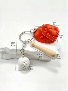 ميدالية مفاتيح بيسبول صغيرة من الجلد الصناعي بتصميم رياضي جديد DIY مصنوعة يدويًا، 1 قطعة، قلادة مفاتيح على شكل قفاز بيسبول إبداعية مخصصة مانعة للفقدان، هدية تذكارية للعشاق والأصدقاء، هدية إبداعية للصديقة، هدية للعطلات، إكسسوار للهاتف والسيارة وحلقة مفاتيح - متعدد الألوان - مشاهدة 9