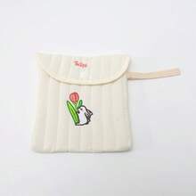 1 Cute Cartoon Embroidered Sanitary Bag, Large Capacity Portable Women's Monthly Bag, Girls' Travel Gift - Multicolor - View 16