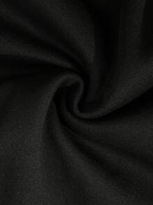 Men's Half-Zip Hooded Sweatshirt, European And American Style, Lamb Fleece Lining, Thickened Warm, Drawstring Hood, Dropped Shoulder, Loose Casual Pullover Hoodie, Autumn/Winter - Black - View 5