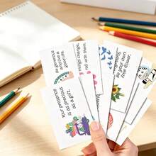 90pcs/Set Positive Affirmation Cards, Cute Cartoon Inspirational Quote Cards, Motivational Encouragement Cards, Suitable For Daily Self-Reflection, Self-Care, Desk Decor, Gifts - Multicolor - View 10